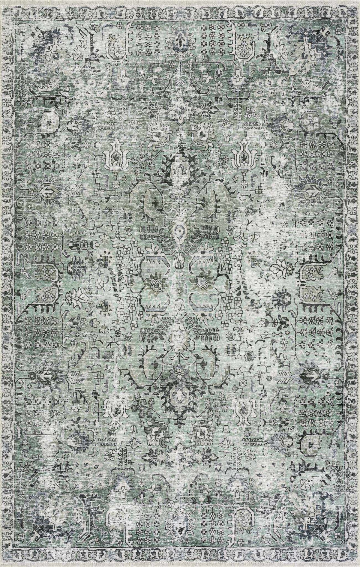 Green Holi-4605 Washable Area Rug - Clearance