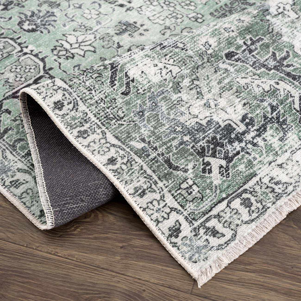Green Holi-4605 Washable Area Rug - Clearance