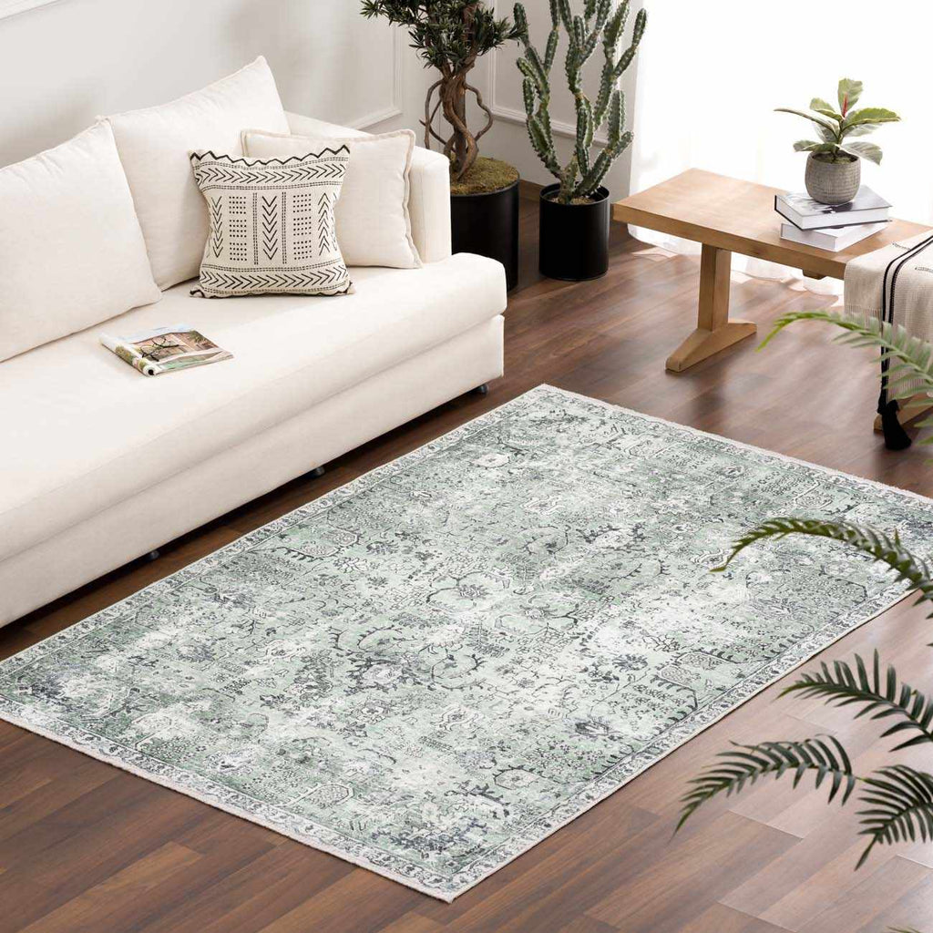 Green Holi-4605 Washable Area Rug - Clearance
