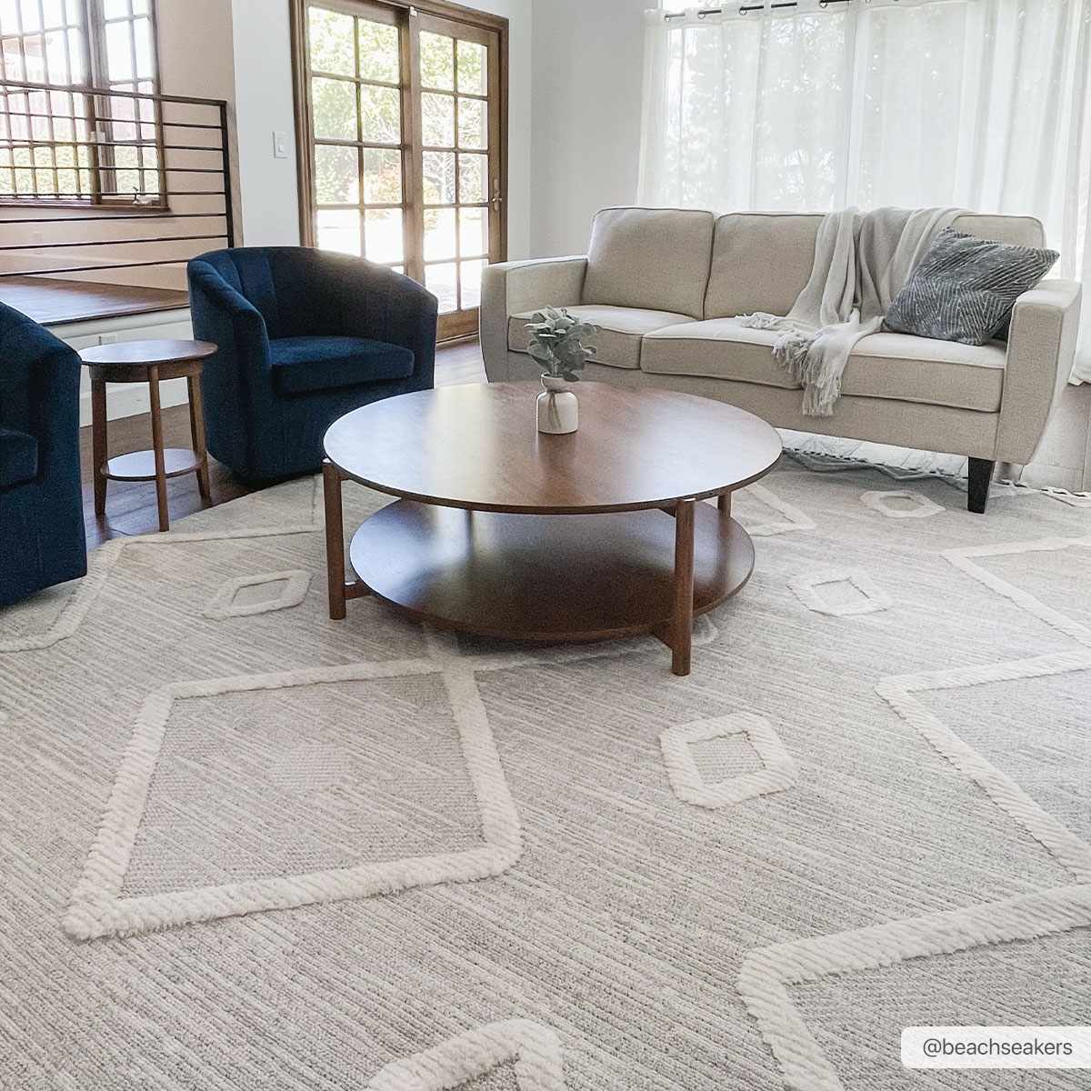 Cauldwell High/Low Pile Rug with Tassels - Clearance
