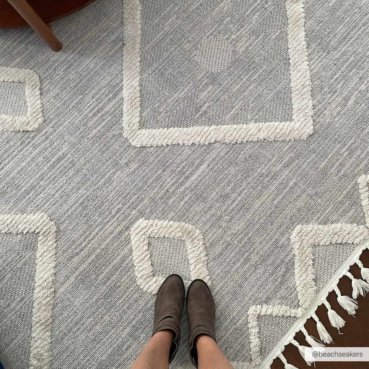 Cauldwell High/Low Pile Rug with Tassels - Clearance
