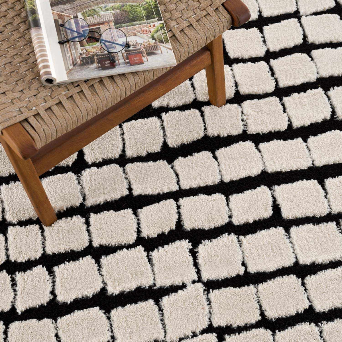 Teshi Checkered Area Rug - Clearance