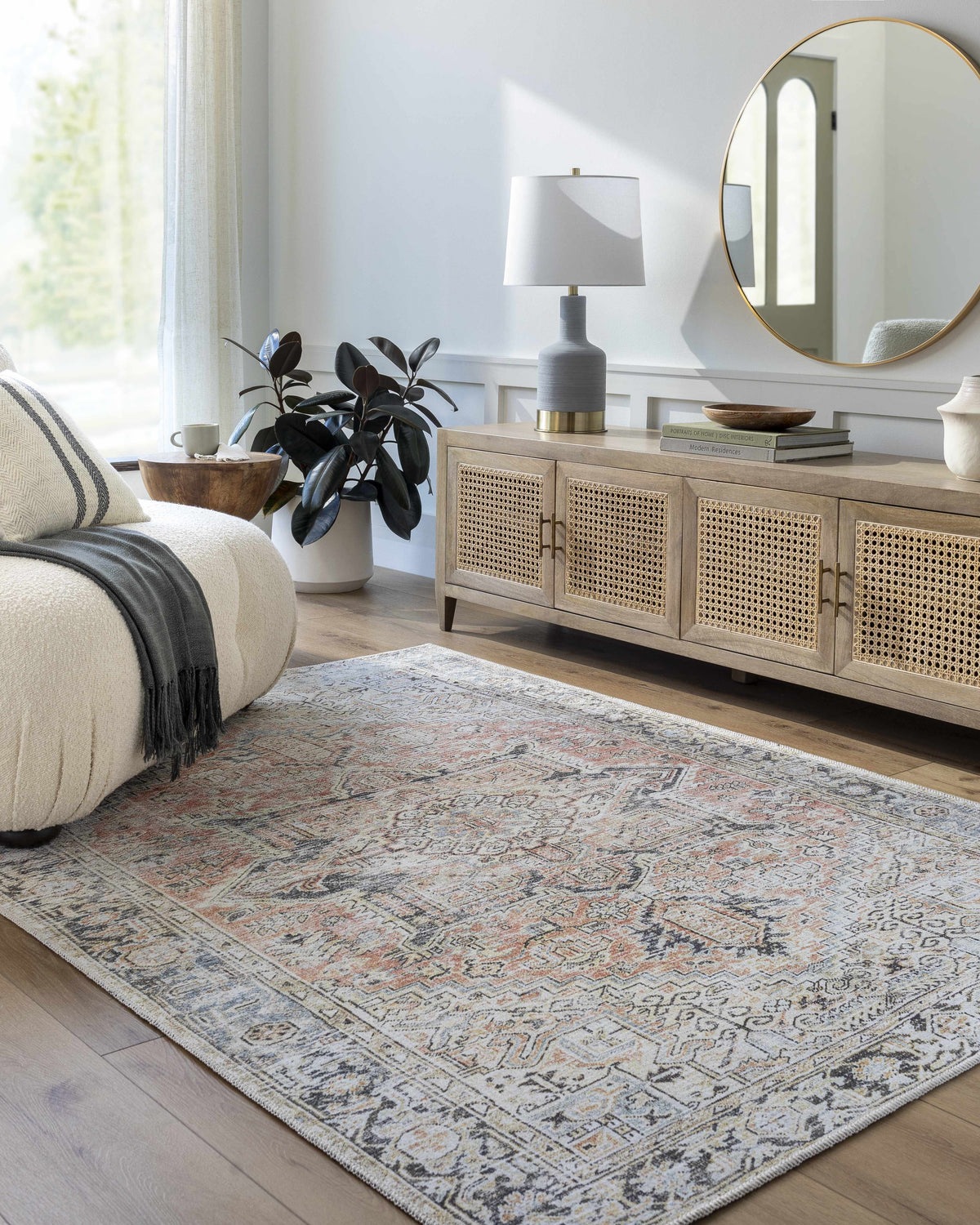 Darling Machine Woven Becki Owens x LIVABLISS BODA-2303 Washable Area Rug