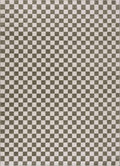 Kaysar Olive Green Checkered Washable Area Rug