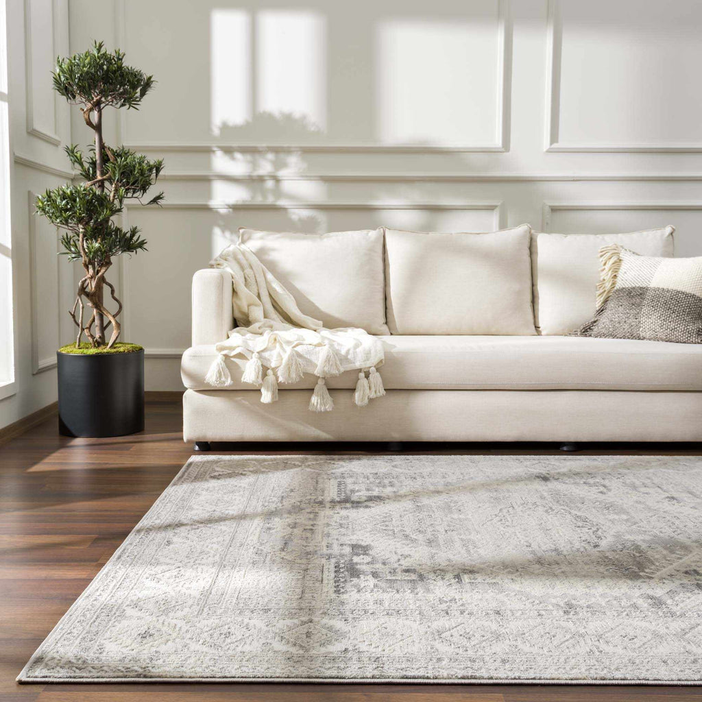 Brend Taupe Medallion Area Rug - Clearance