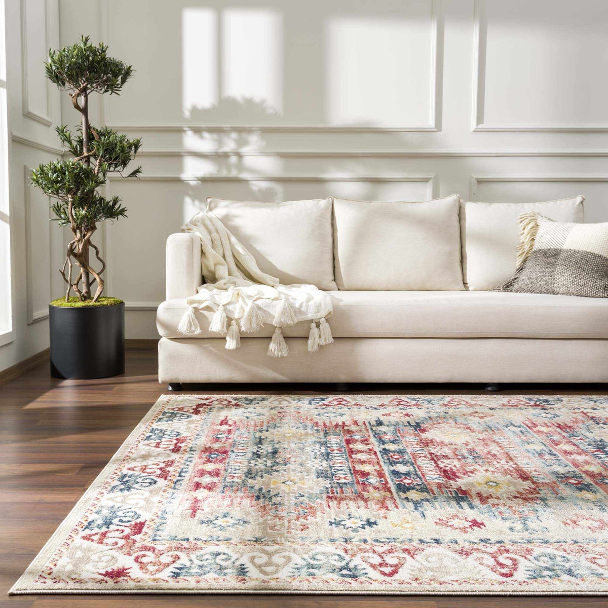 Bindi Blue & Rose Area Rug - Clearance