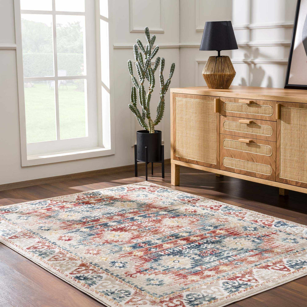 Bindi Blue & Rose Area Rug - Clearance