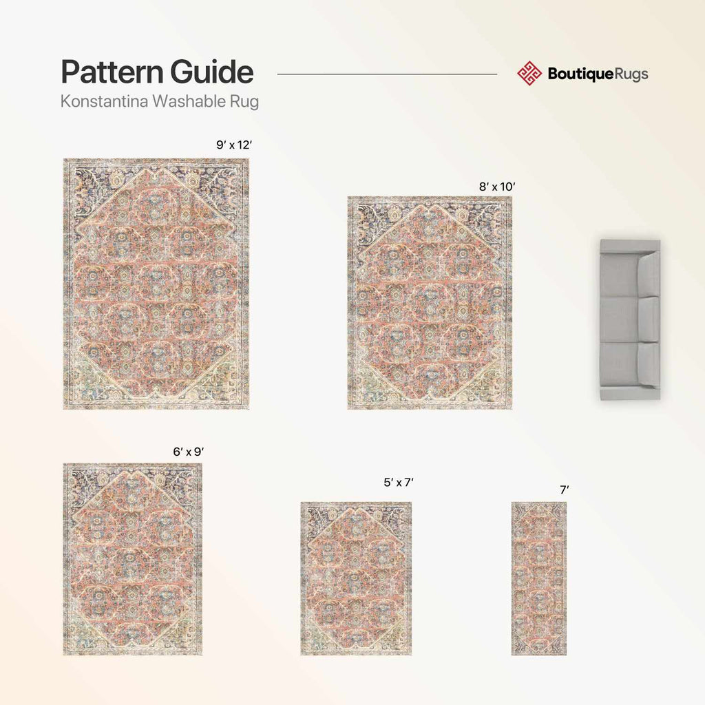 Konstantina Washable Area Rug