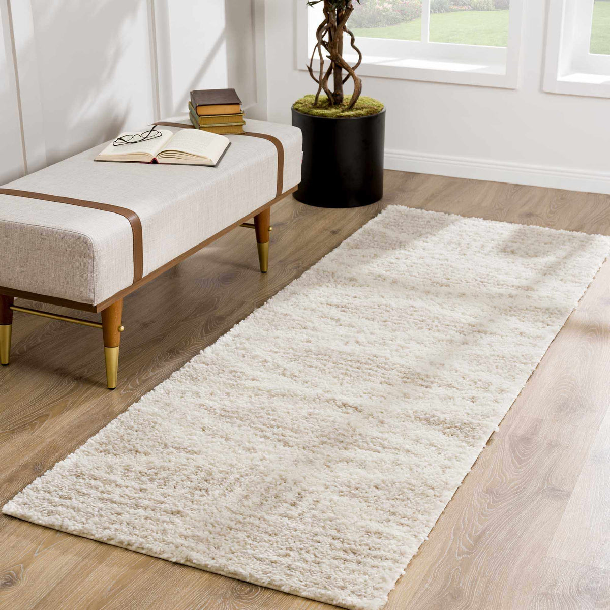 Hauteloom Trunding Plush Rug - Light Beige