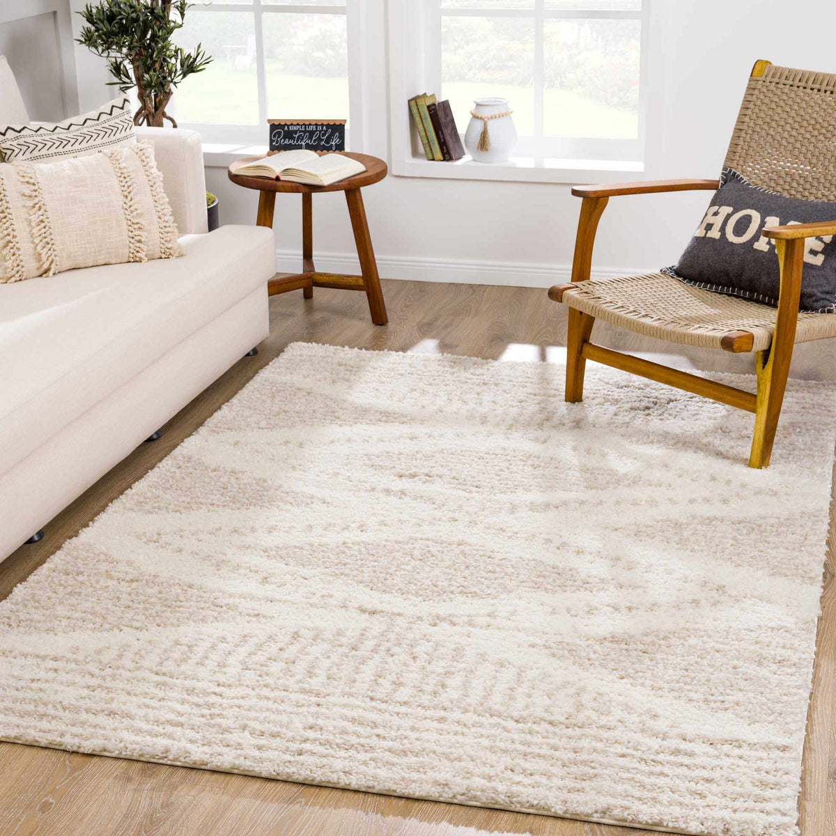 Hauteloom Trunding Plush Rug - Light Beige