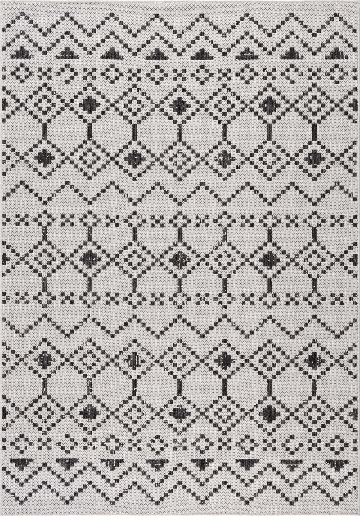 Haynesville Moroccan Design Pixel Outdoor Rug - Clearance