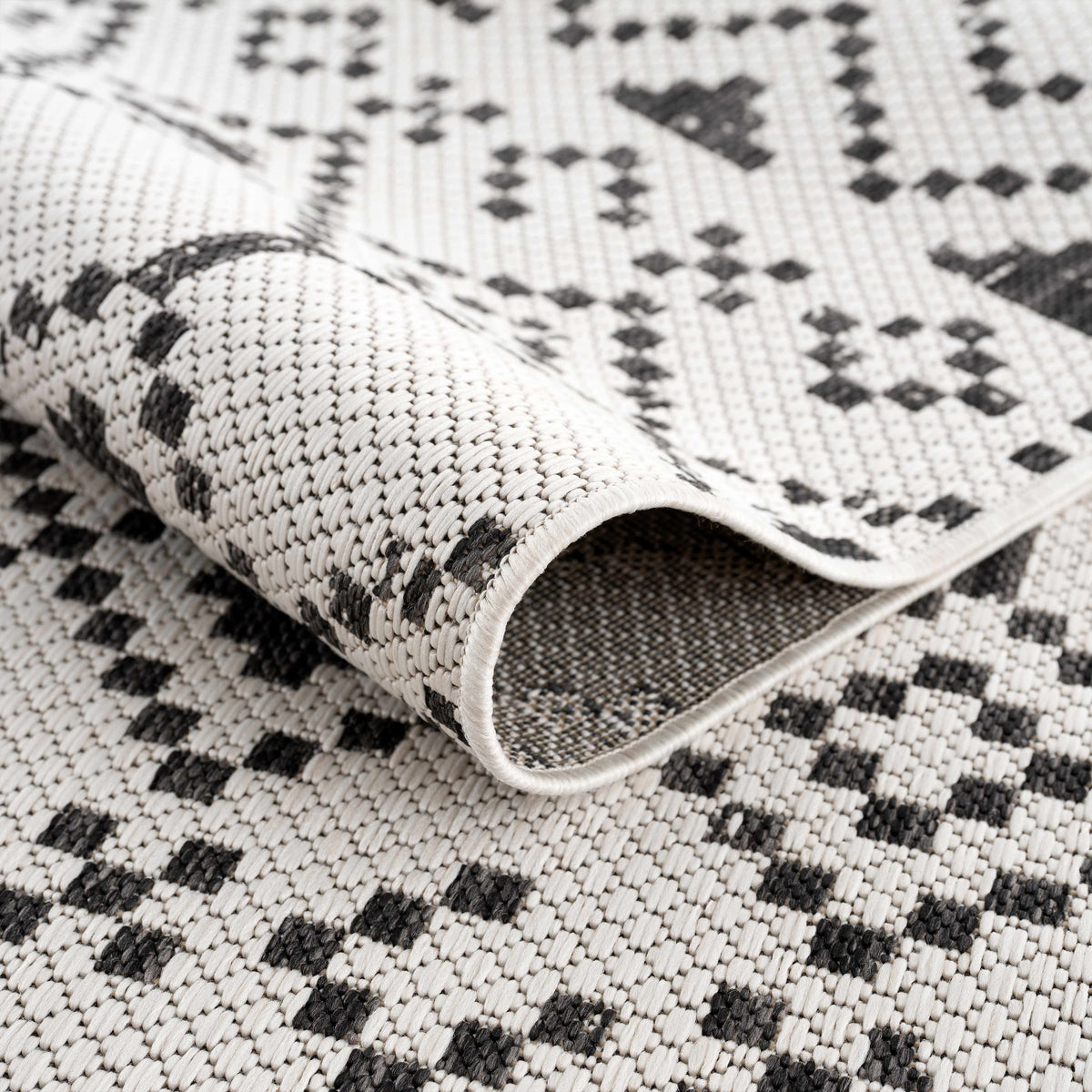 Haynesville Moroccan Design Pixel Outdoor Rug - Clearance