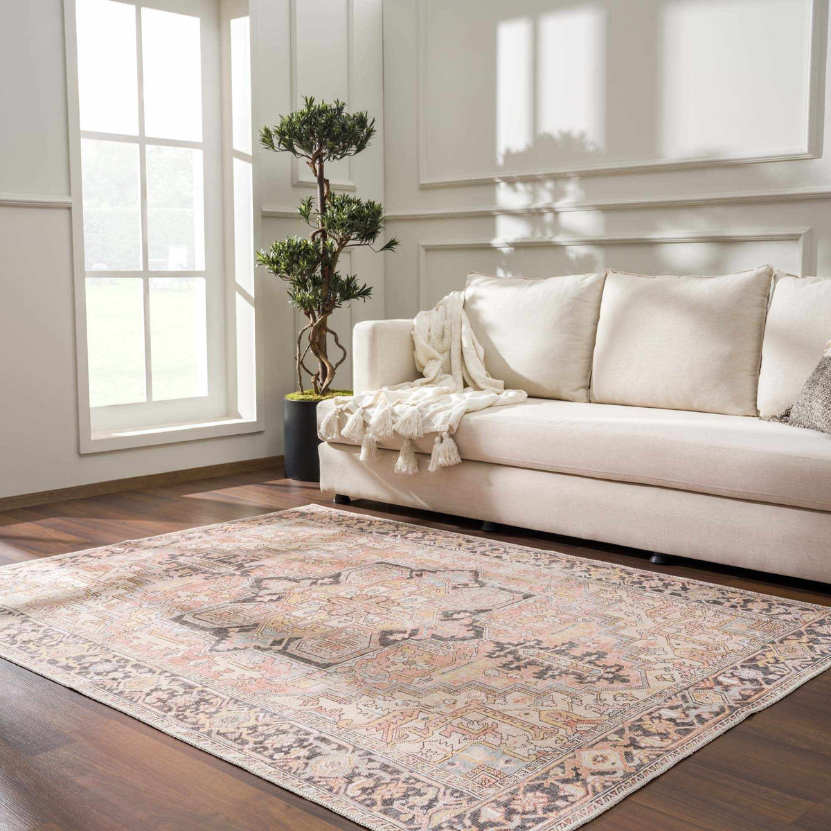 Nadia Dust Pink Area Rug - Clearance