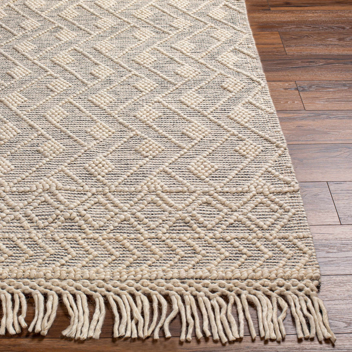 Erica Wool Rug with Tassels - Clearance