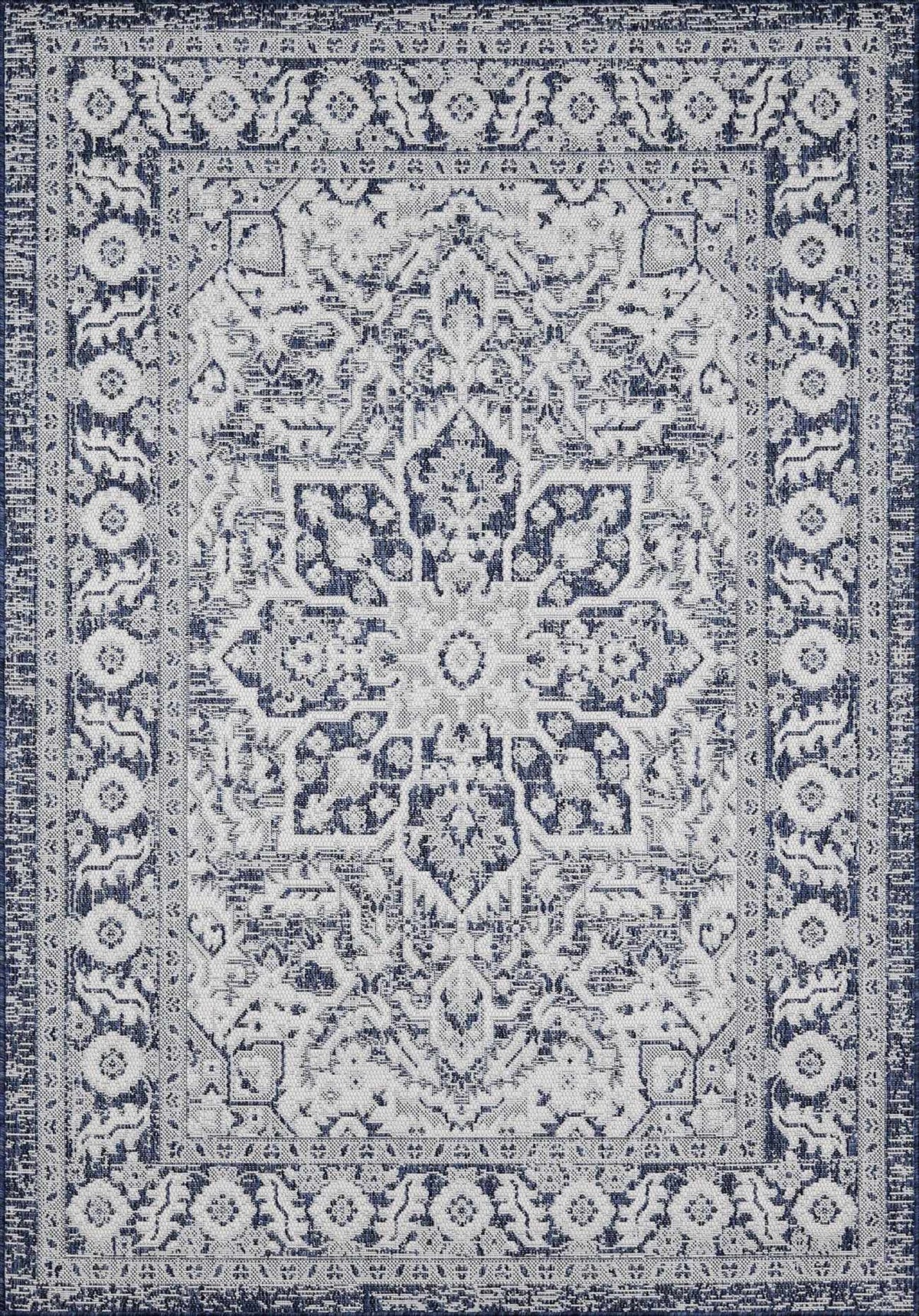 Etoile Navy Blue Performance Outdoor Rug