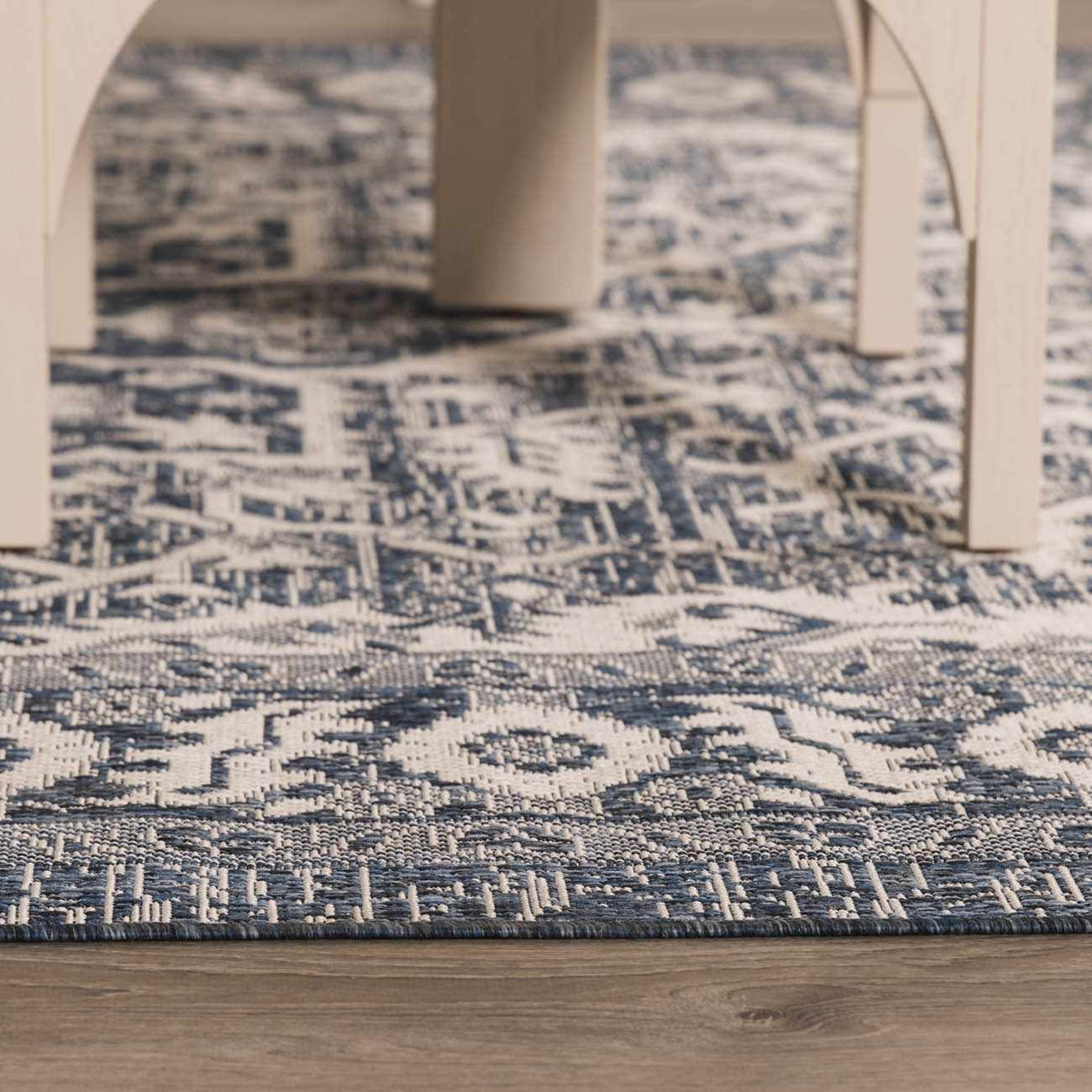 Etoile Navy Blue Performance Outdoor Rug