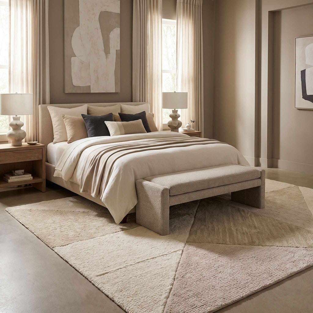 Sileko Modern Minimalist  Handmade Washable Area Rug