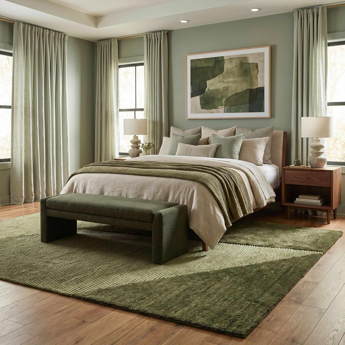 Tocepo Modern Minimalist  Handmade Washable Area Rug
