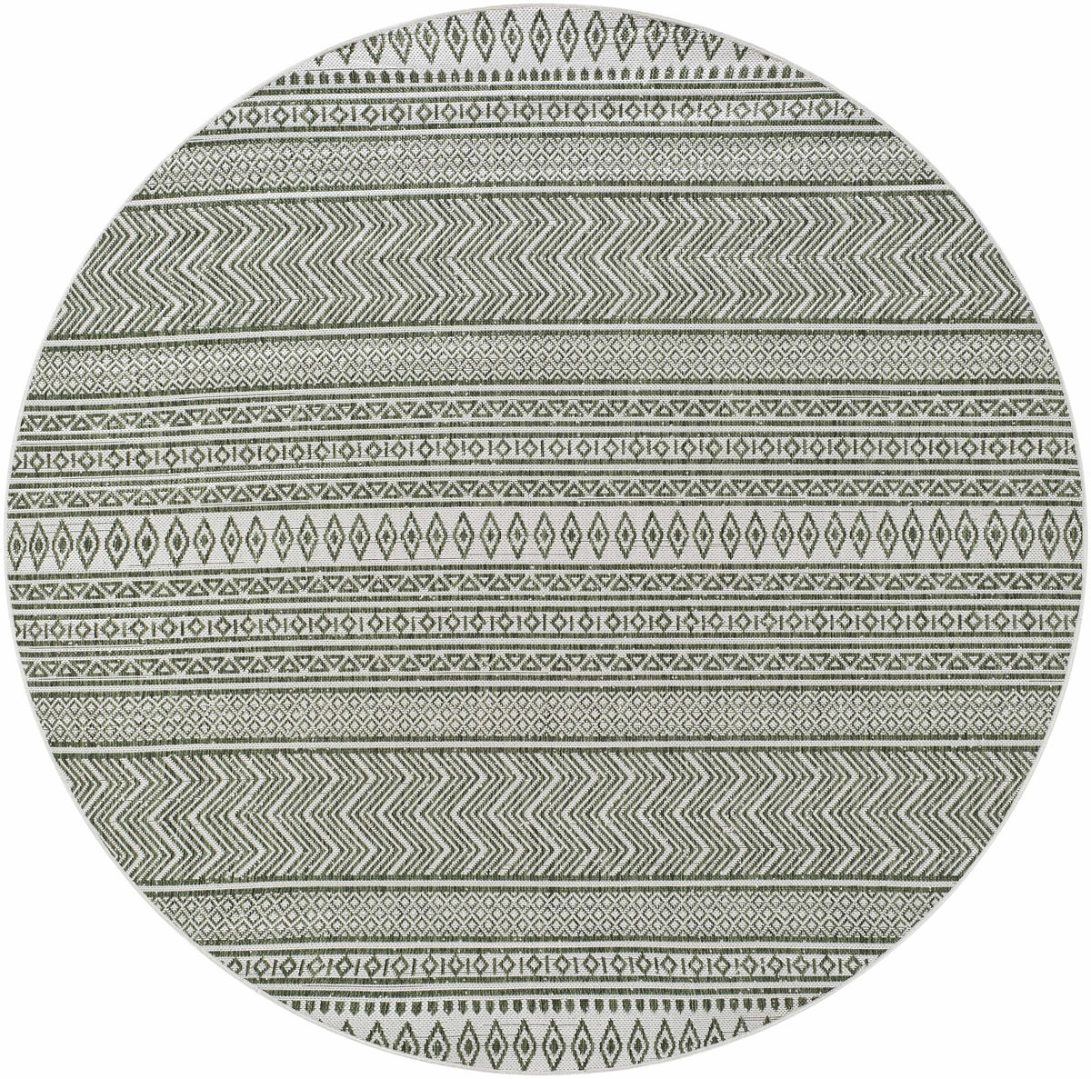 Madras Natural Gray Green All Over Performance Outdoor Area Rug