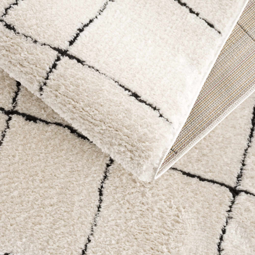 Keanu Black & White Area Rug - Clearance