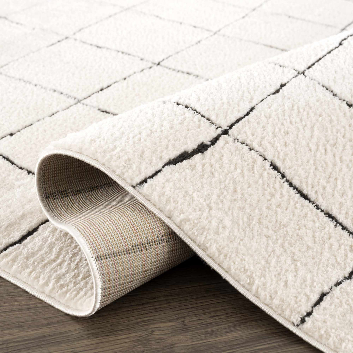 Keanu Black & White Area Rug - Clearance