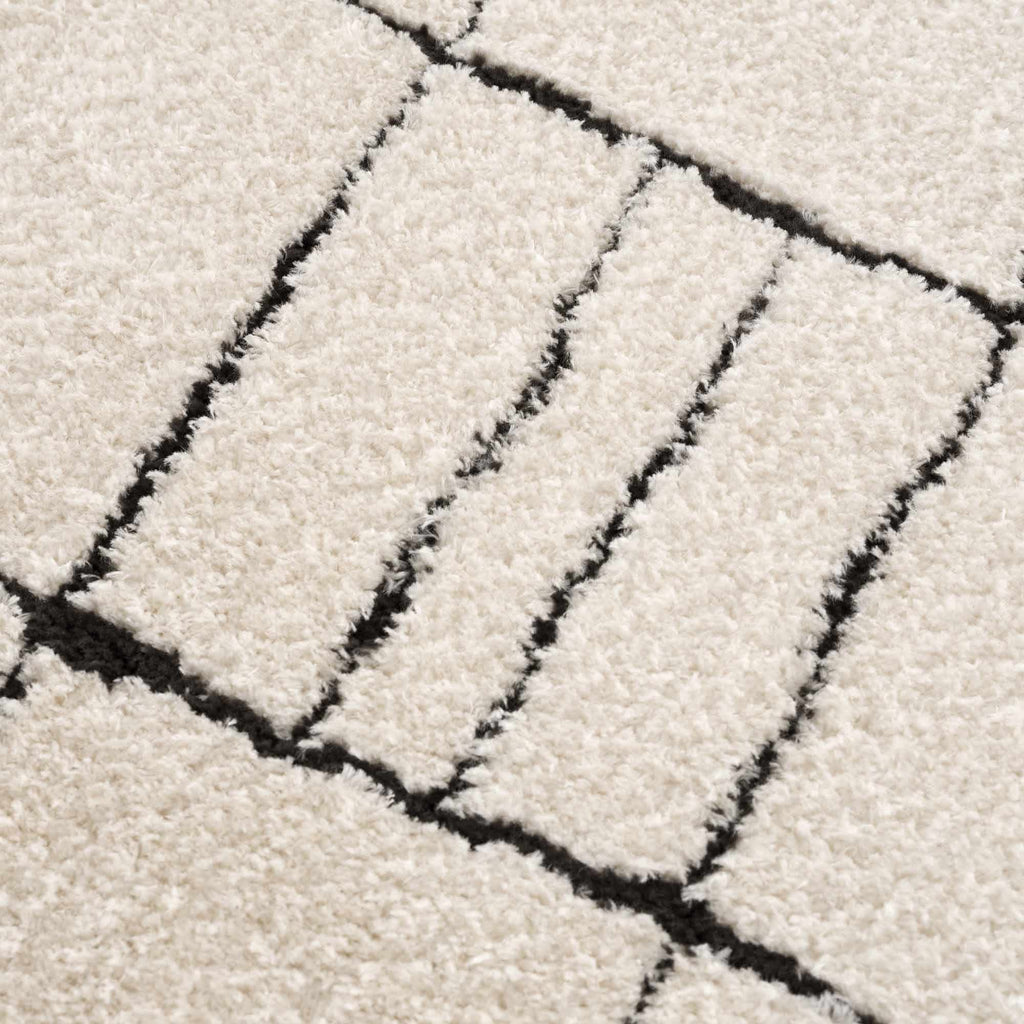Keanu Black & White Area Rug - Clearance