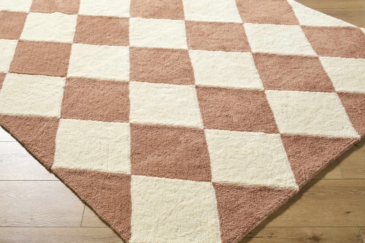 Almeda Diamond Washable Wool Rug