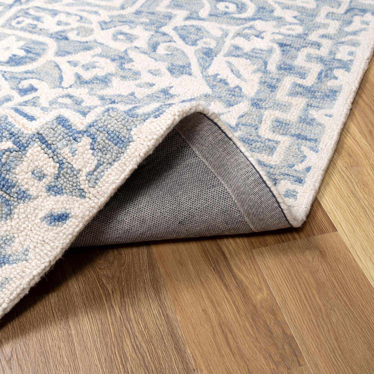 Gagebrook Blue Wool Area Rug