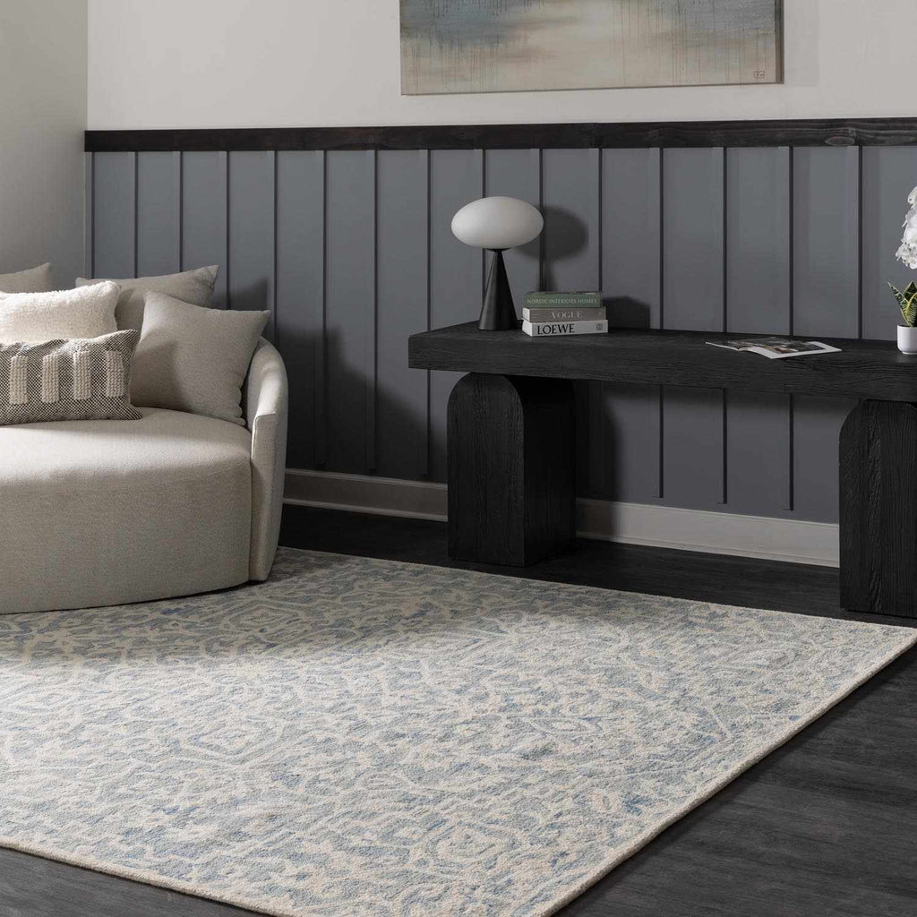 Gagebrook Blue Wool Area Rug