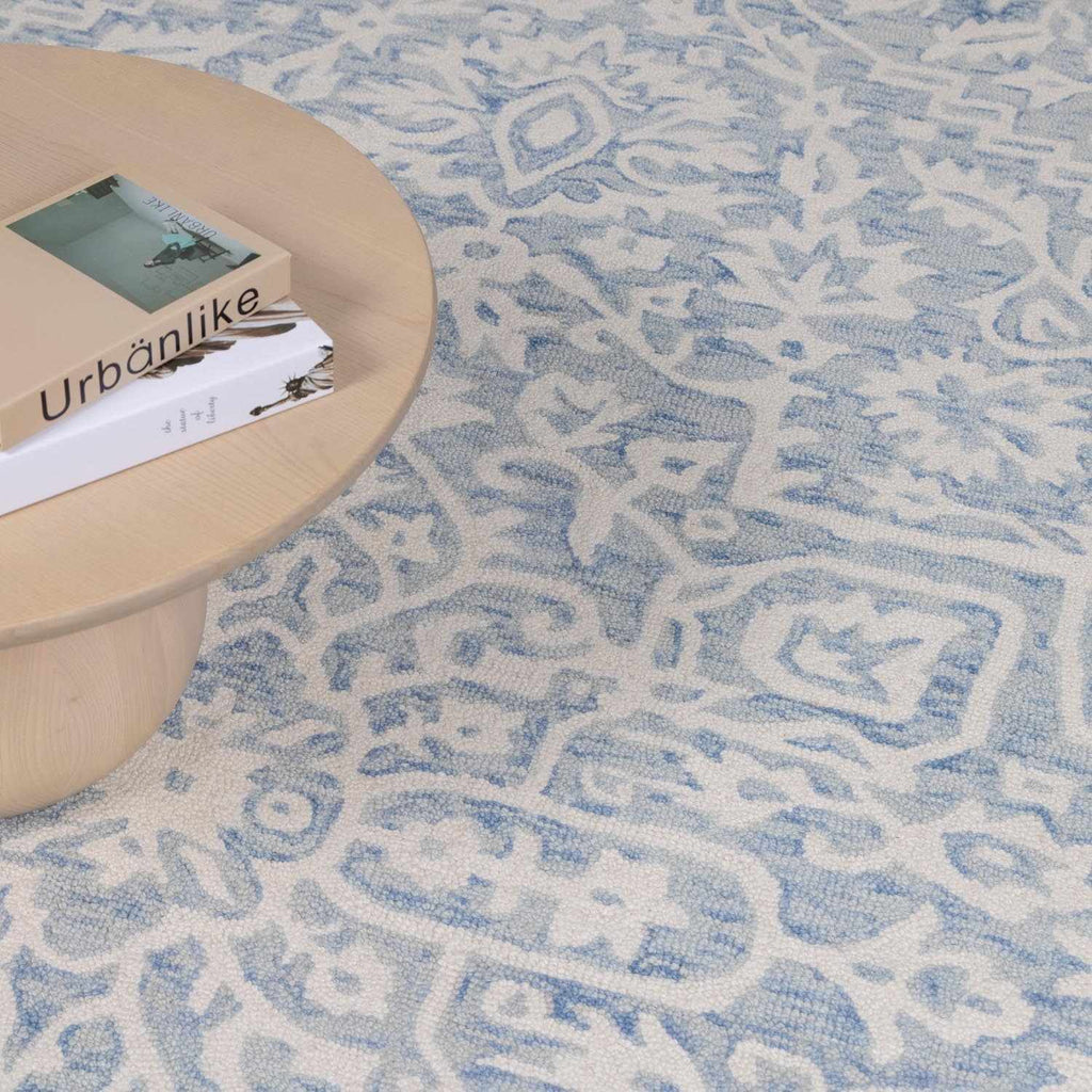 Gagebrook Blue Wool Area Rug