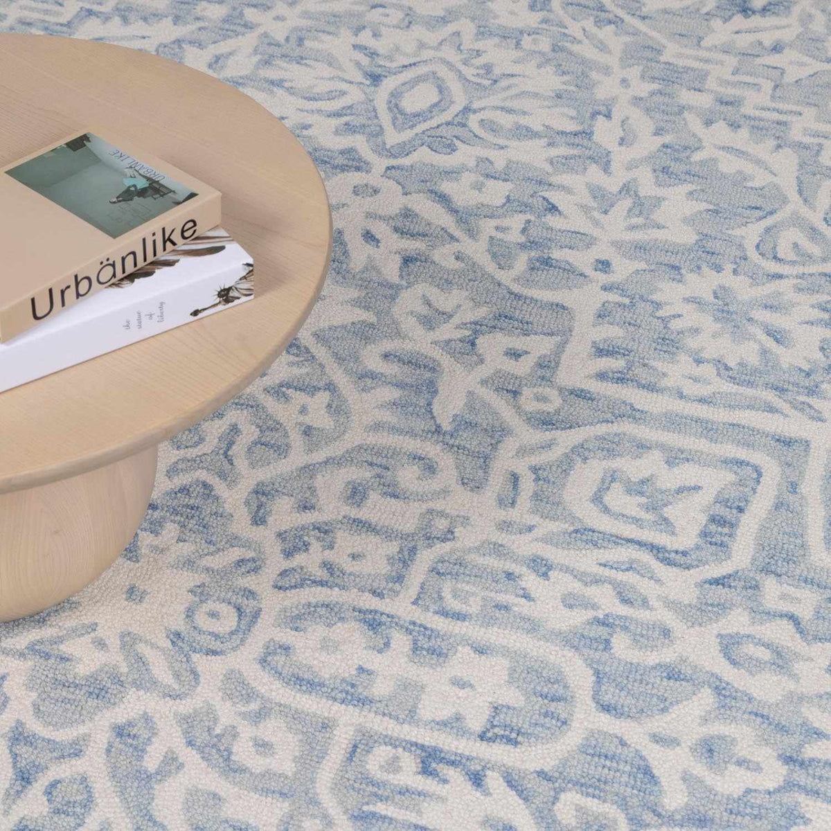 Gagebrook Blue Wool Area Rug