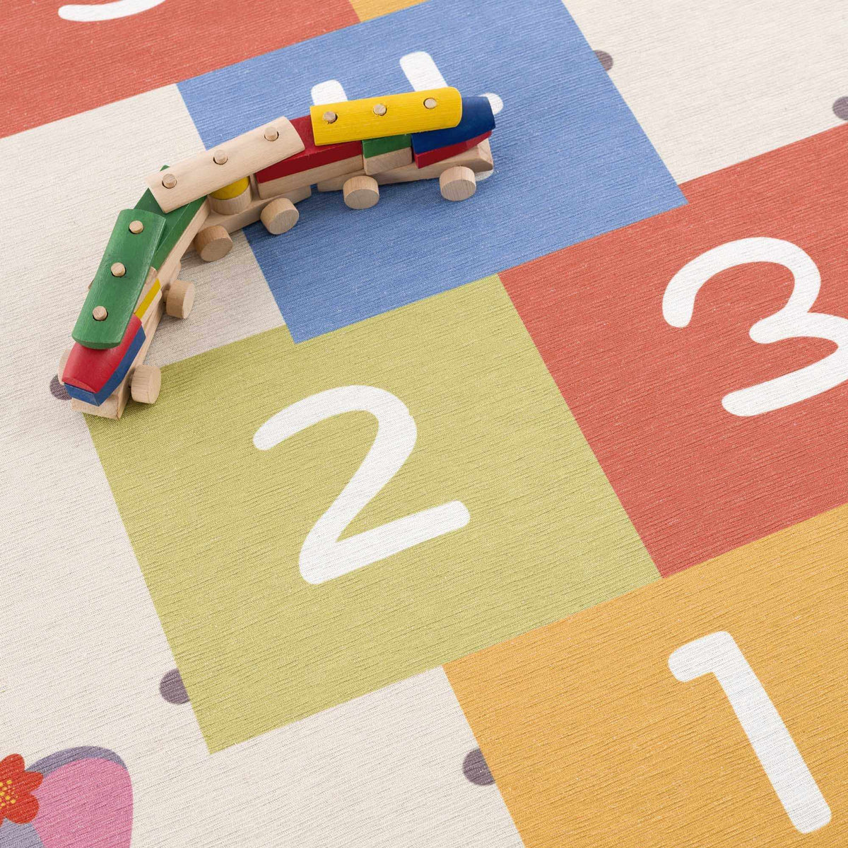 Lundy Kids Hopscotch Colorful Washable Area Rug - Clearance