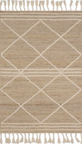 Gulnur Natural Jute&Wool Trellis Rug - Clearance
