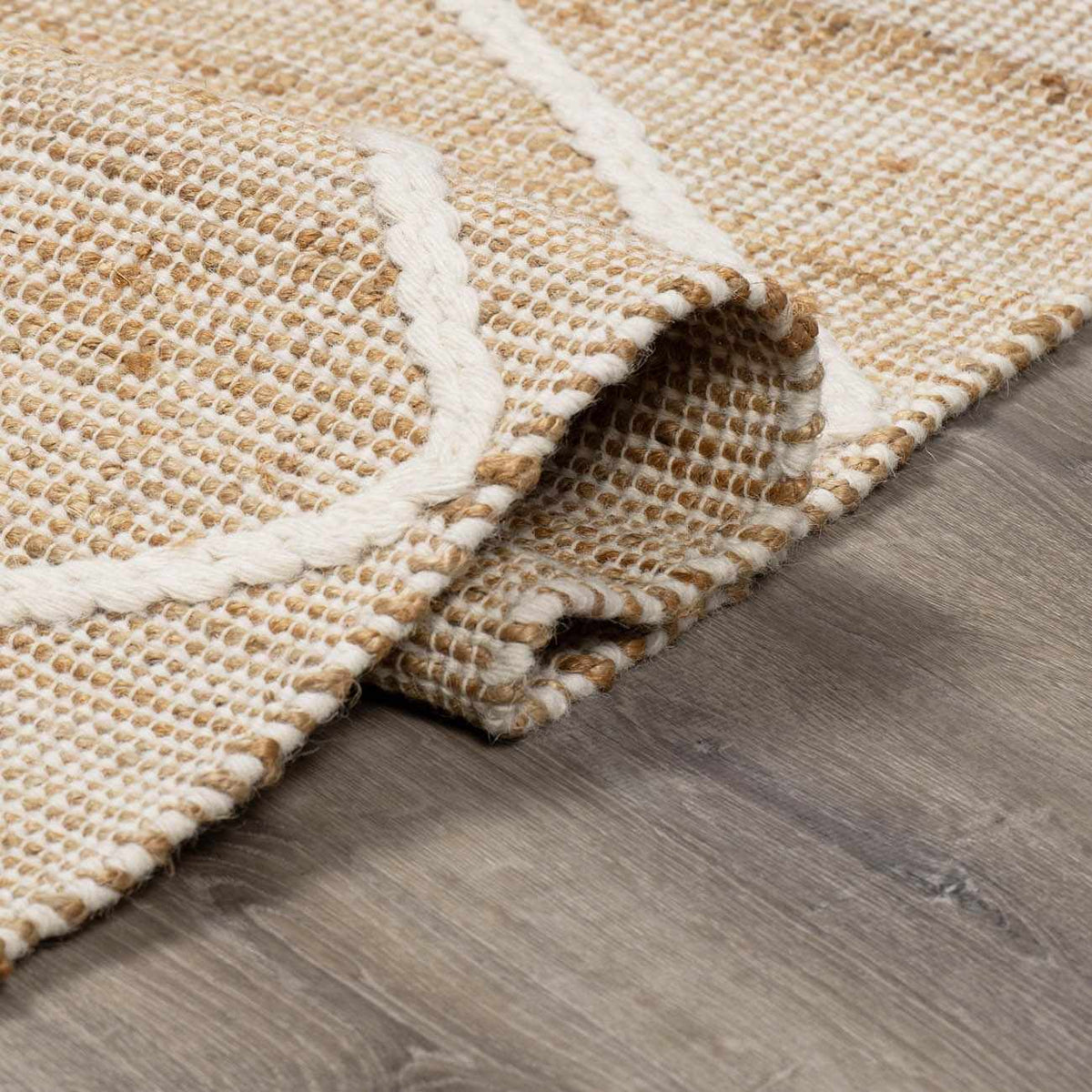 Gulnur Natural Jute&Wool Trellis Rug - Clearance