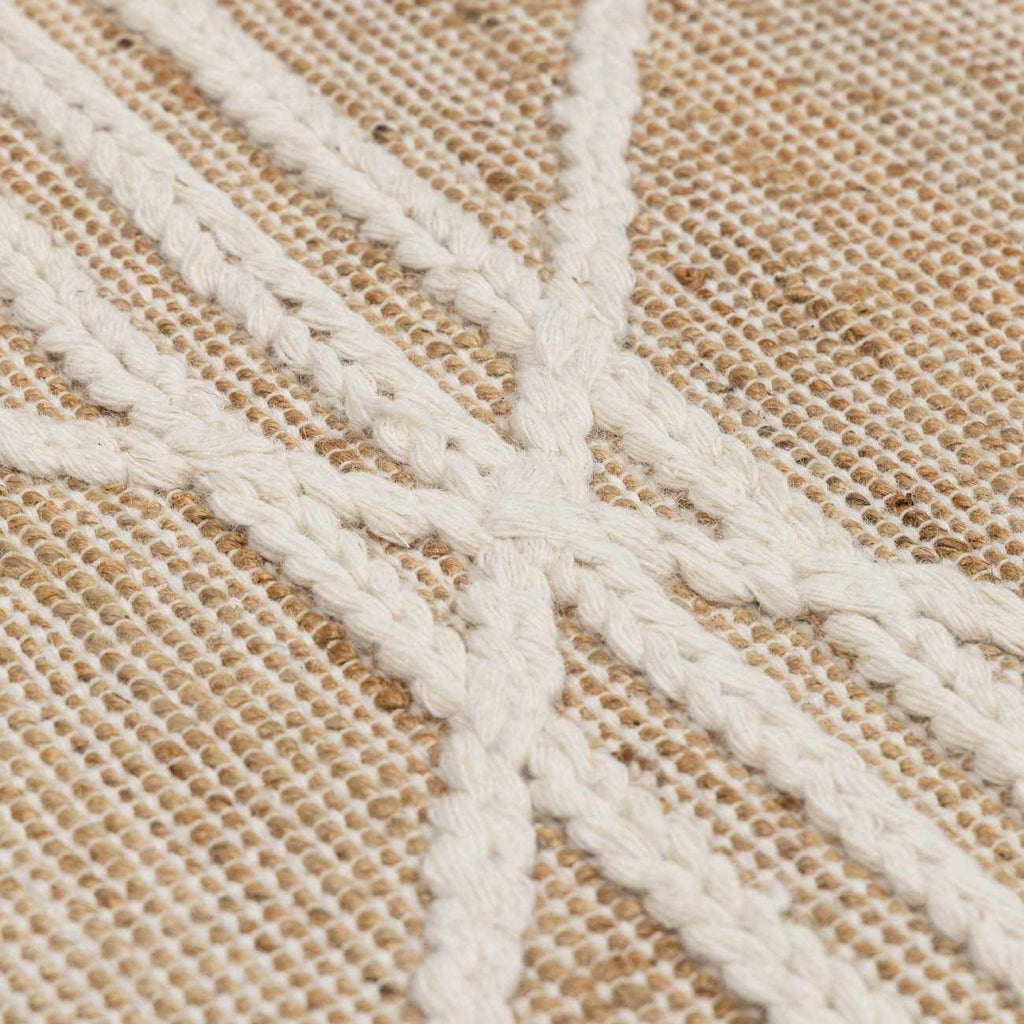 Gulnur Natural Jute&Wool Trellis Rug - Clearance