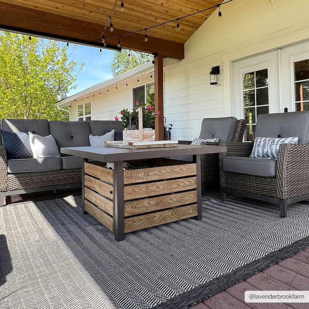 Genet Gray Outdoor Area Rug - Clearance