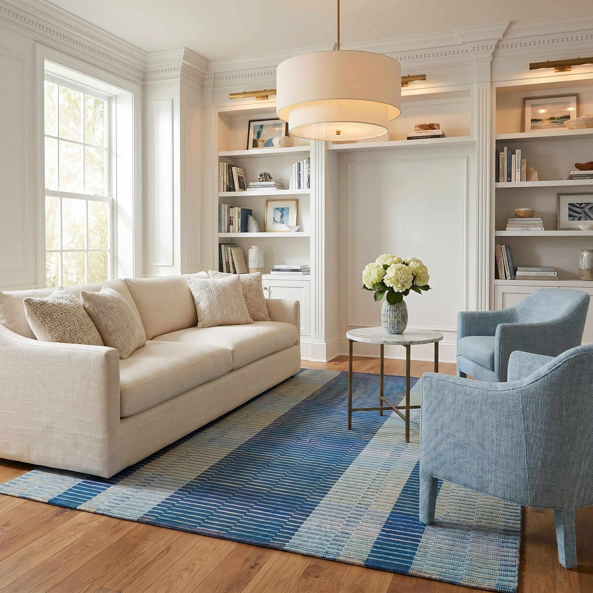Hesper Blue Traditional Area Rug