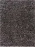 Faina Solid Dark Gray Shag Washable Area Rug - Clearance