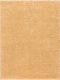 Faina Solid Gold Shag Washable Area Rug - Clearance