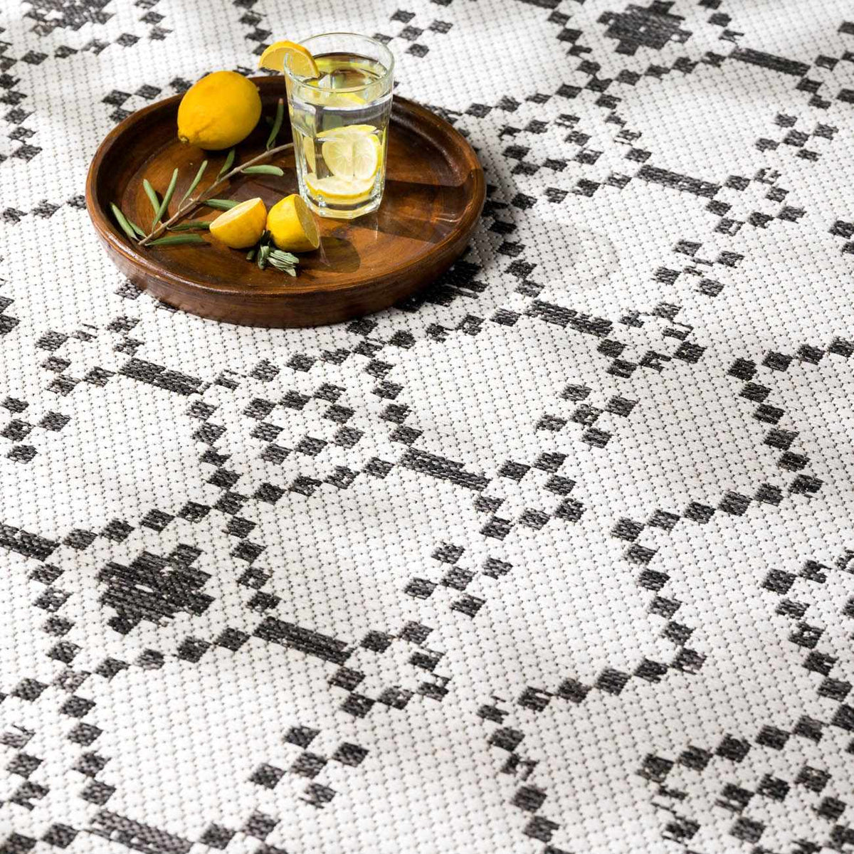 Haynesville Moroccan Design Pixel Outdoor Rug - Clearance