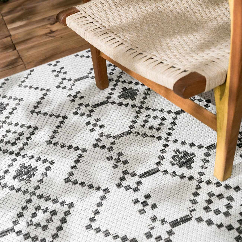 Haynesville Moroccan Design Pixel Outdoor Rug - Clearance
