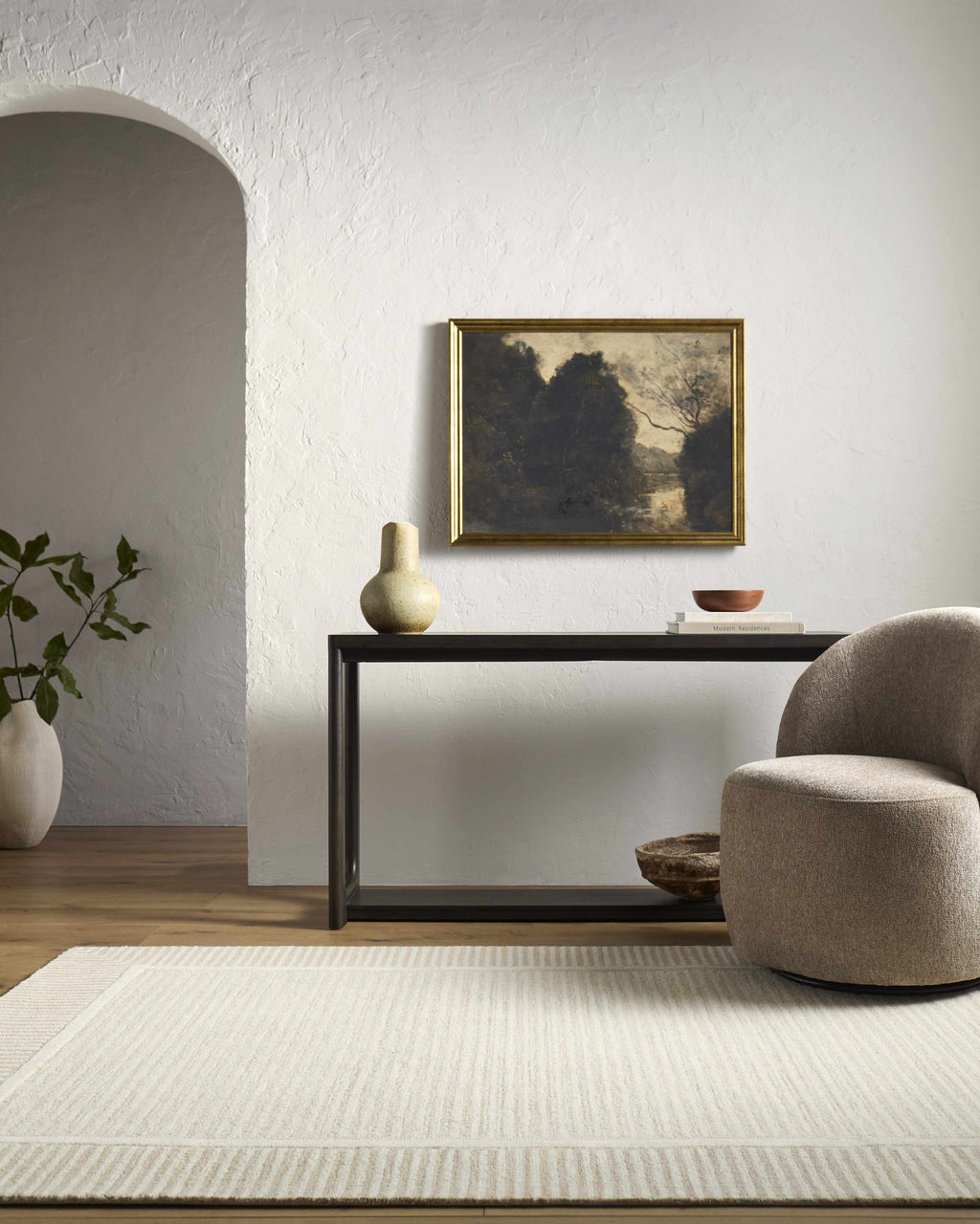 Hiroto Taupe Area Rug