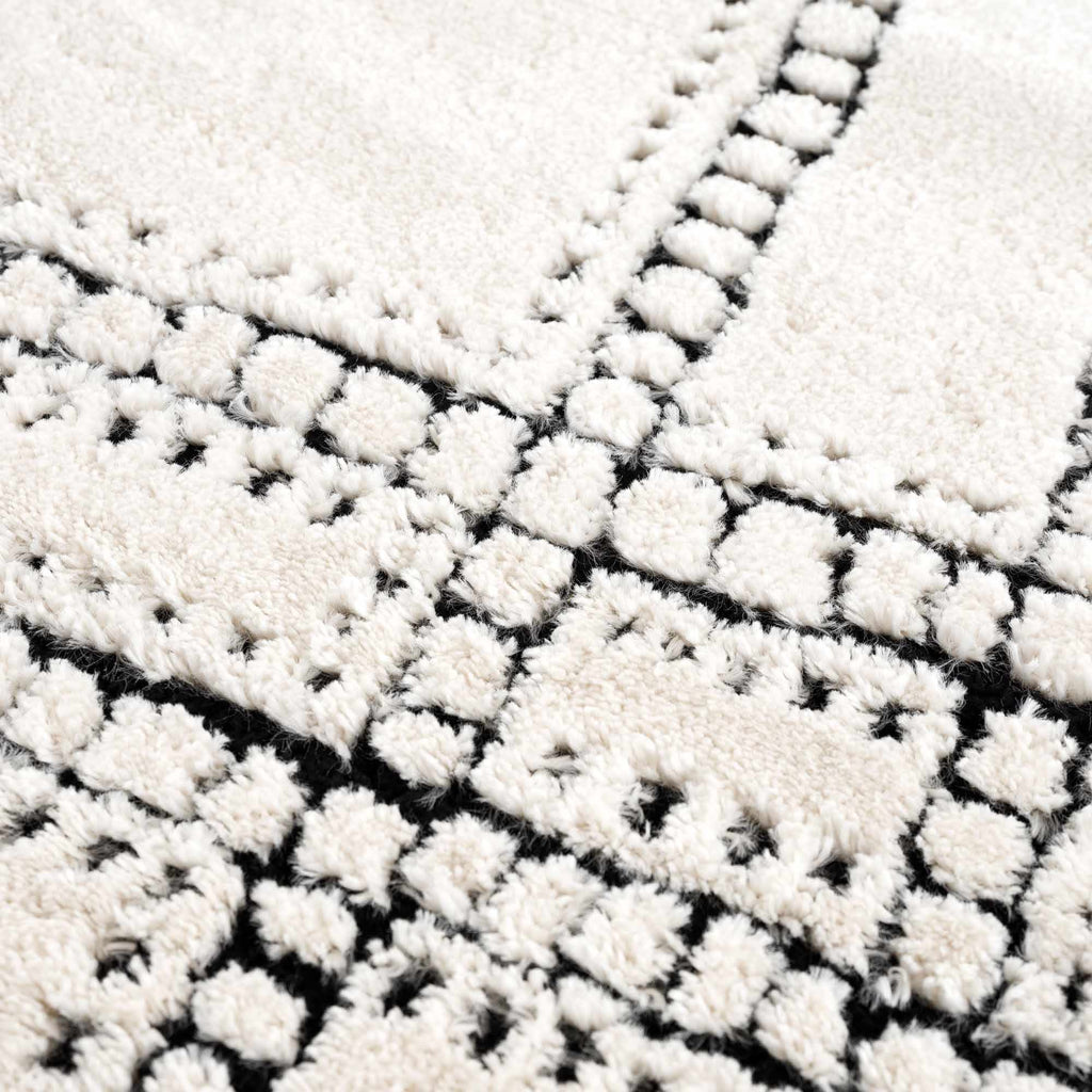 Ryuu Black & White Area Rug - Clearance