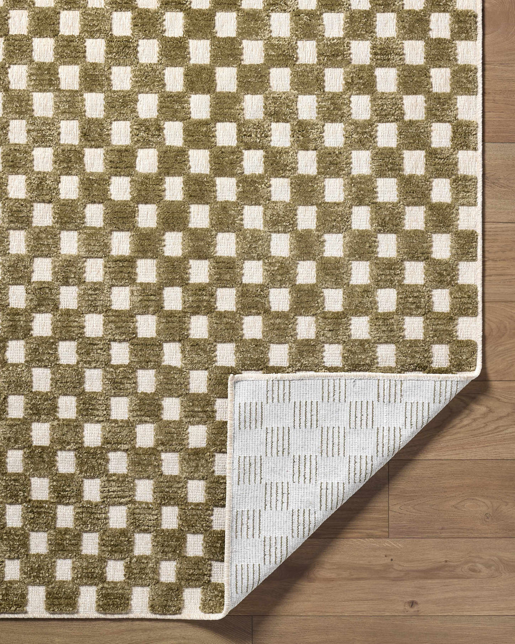 Anthea Olive Washable Area Rug