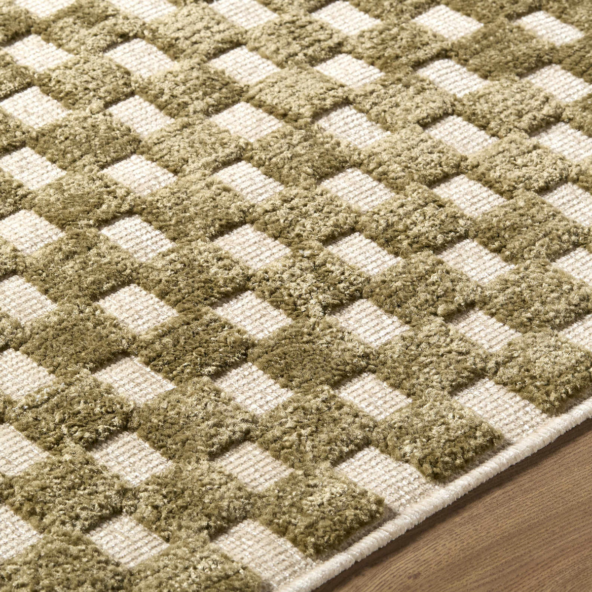 Anthea Olive Washable Area Rug