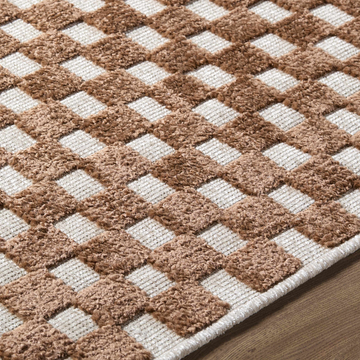 Anthea White Washable Area Rug