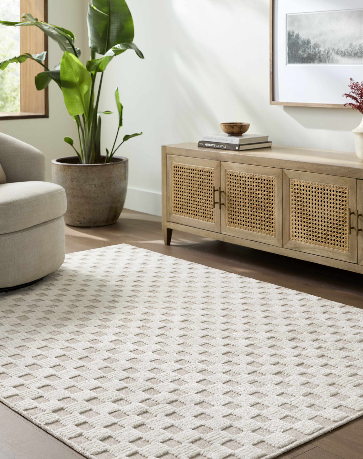 Anthea Light Gray Washable Area Rug