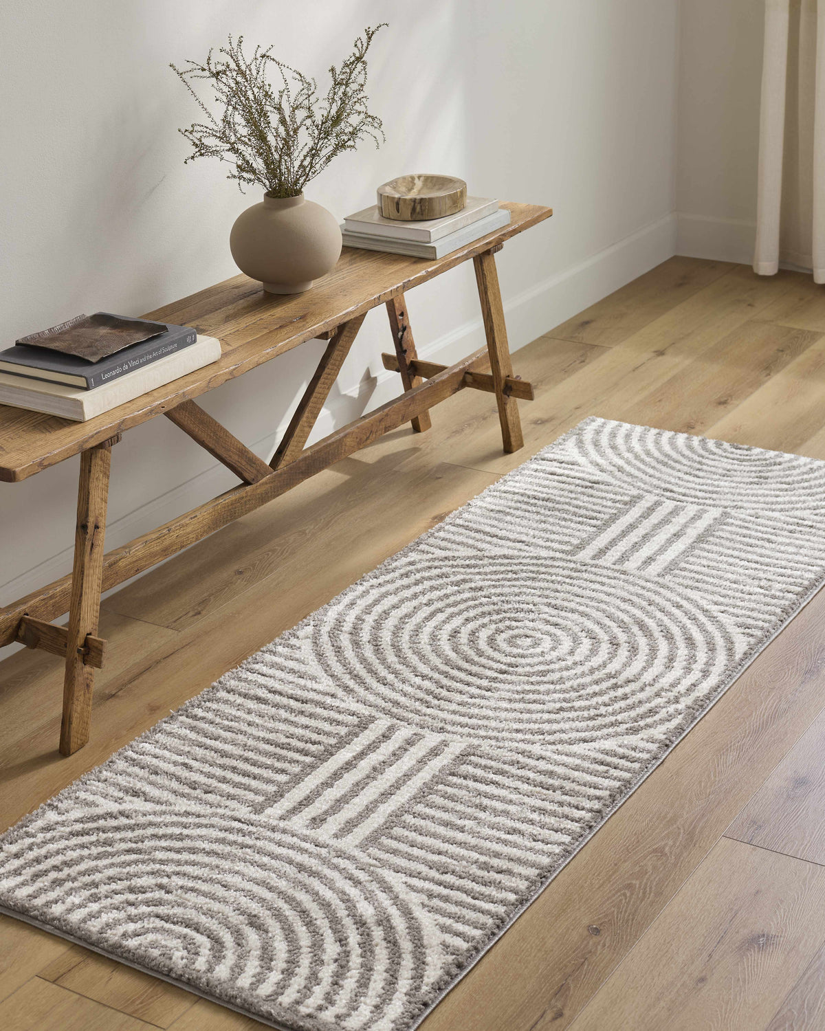 Allard Charcoal Washable Area Rug