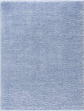 Faina Solid Aqua Shag Washable Area Rug