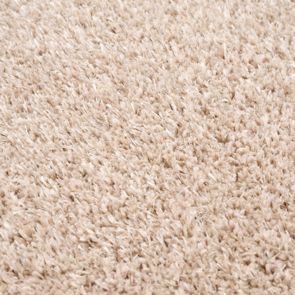 Faina Solid Beige Shag Washable Area Rug - Clearance